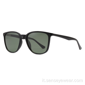 Acetato leggero iniezione Uv400 occhiali da sole con occhio gatto polarizzato